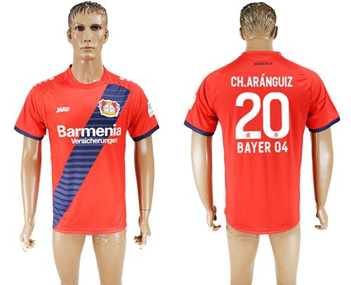 Bayer Leverkusen #20 Ch.Aranguiz Away Soccer Club Jersey - Click Image to Close